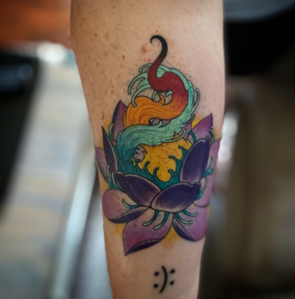 Gambar Lotus dan Matahari